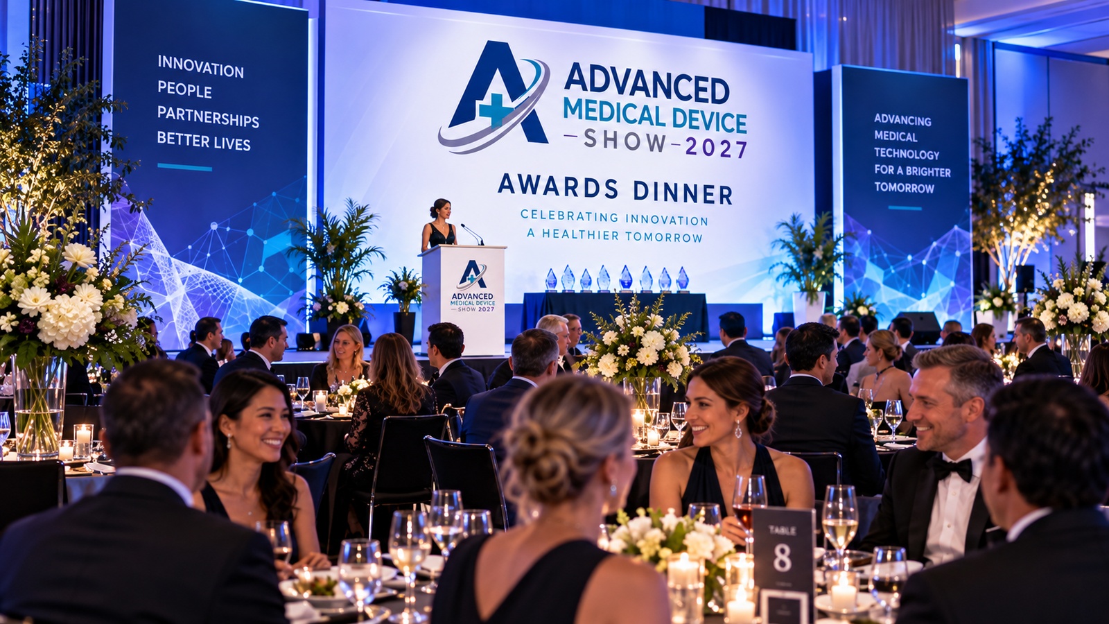 Advanced Medical Device Show 2027 awards dinner illustration