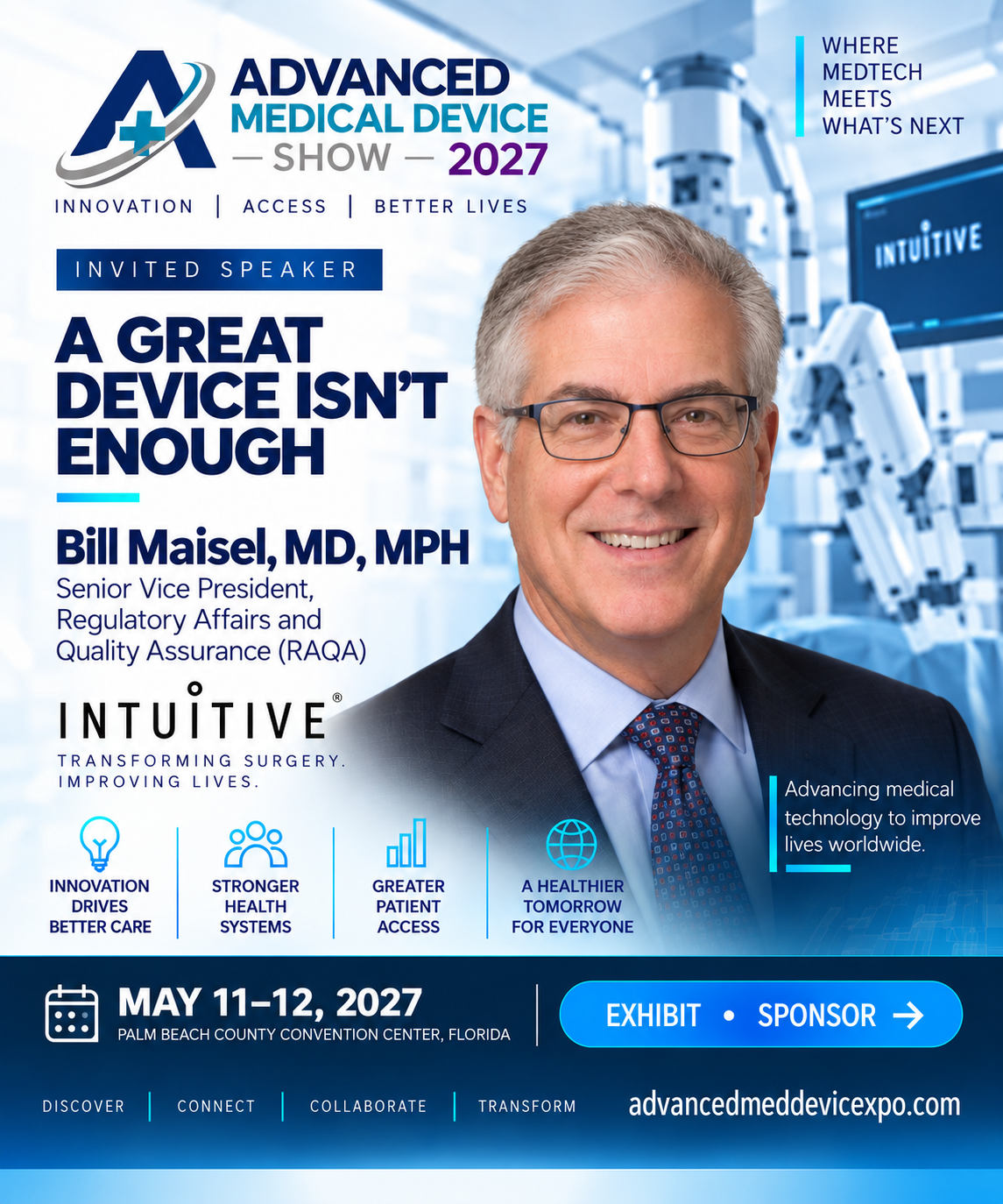 Bill Maisel, MD, MPH — invited speaker, Intuitive, May 11–12, 2027