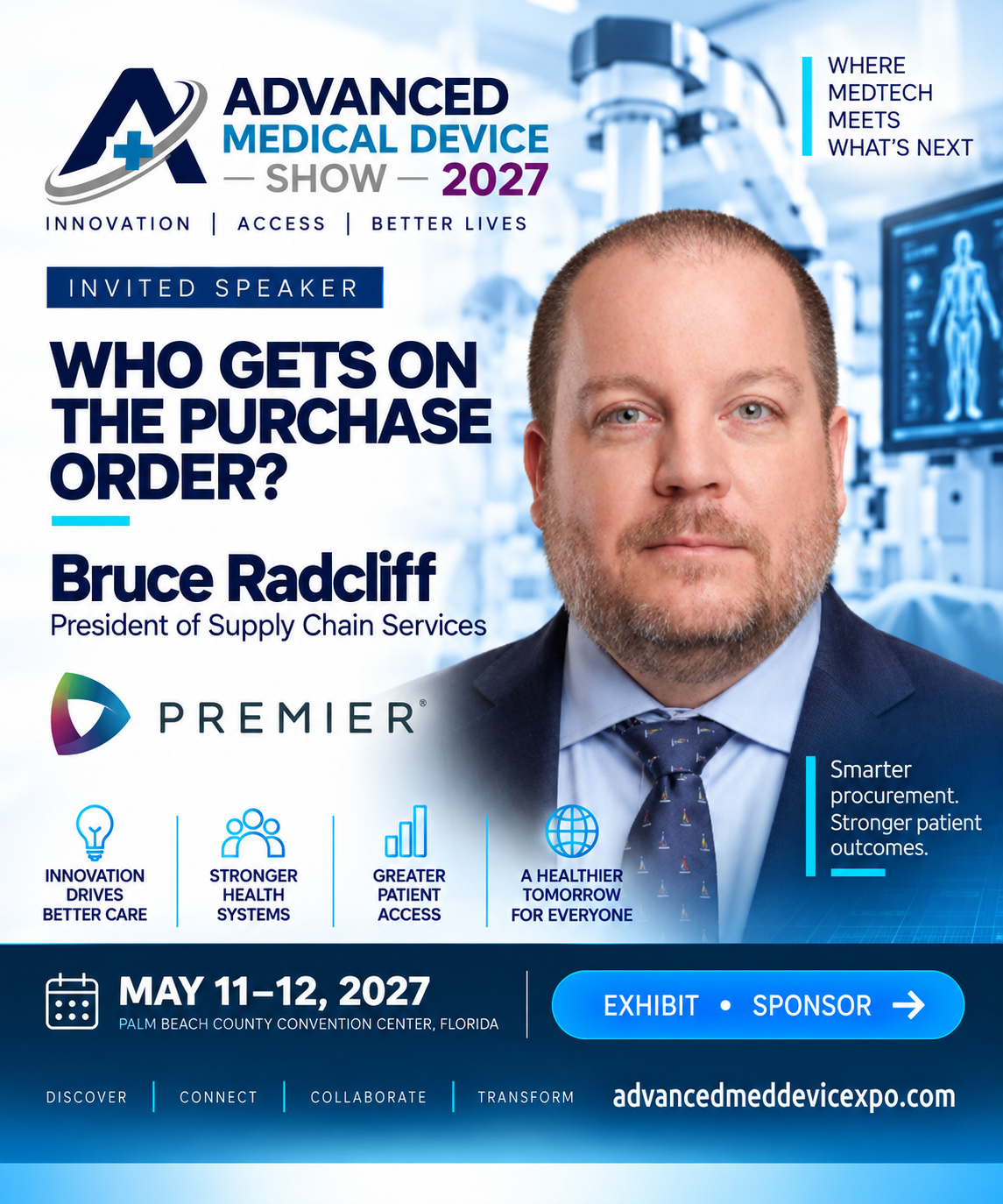 Bruce Radcliff — invited speaker, Premier, May 11–12, 2027