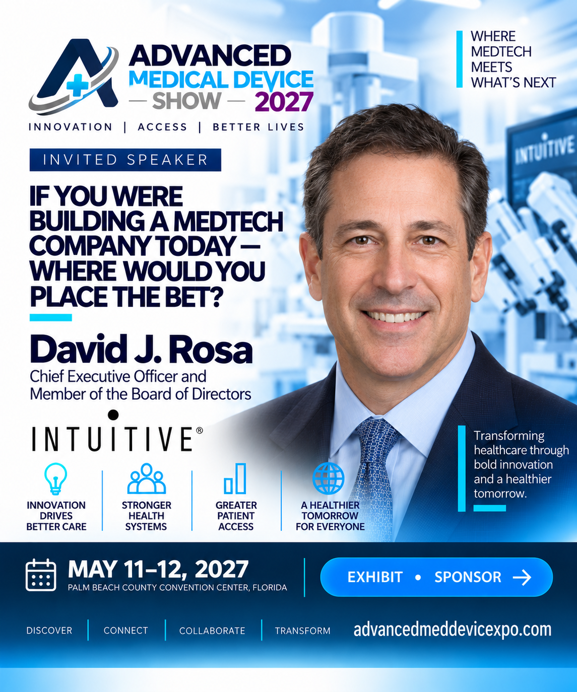 David J. Rosa — invited speaker, Intuitive, May 11–12, 2027