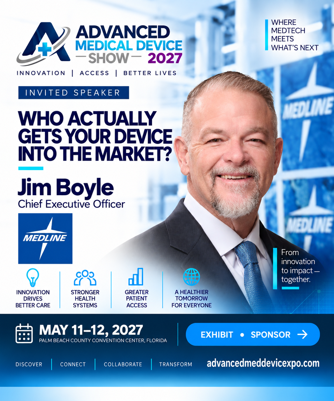 Jim Boyle — invited speaker, Medline, May 11–12, 2027