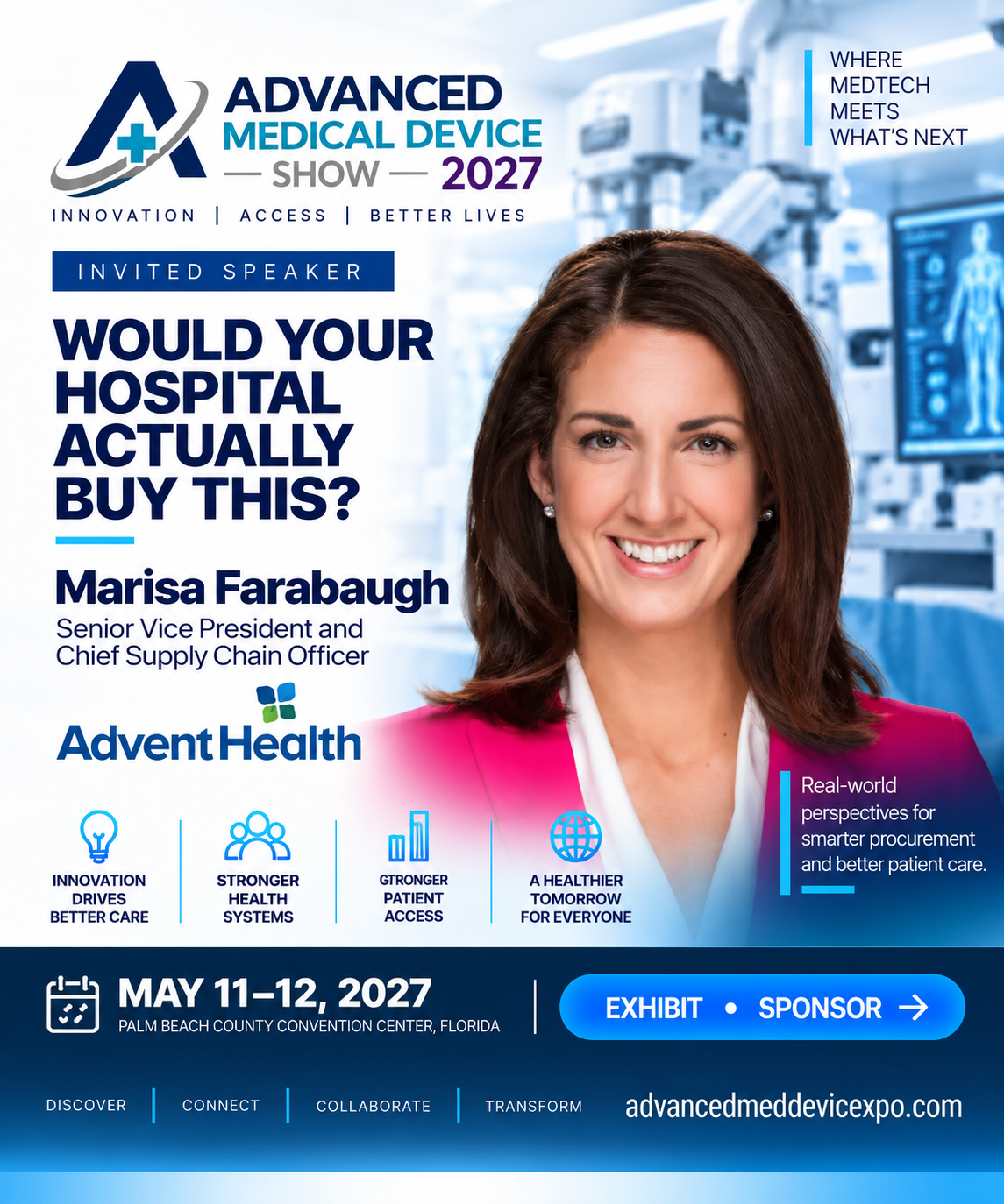 Marisa Farabaugh — invited speaker, AdventHealth, May 11–12, 2027