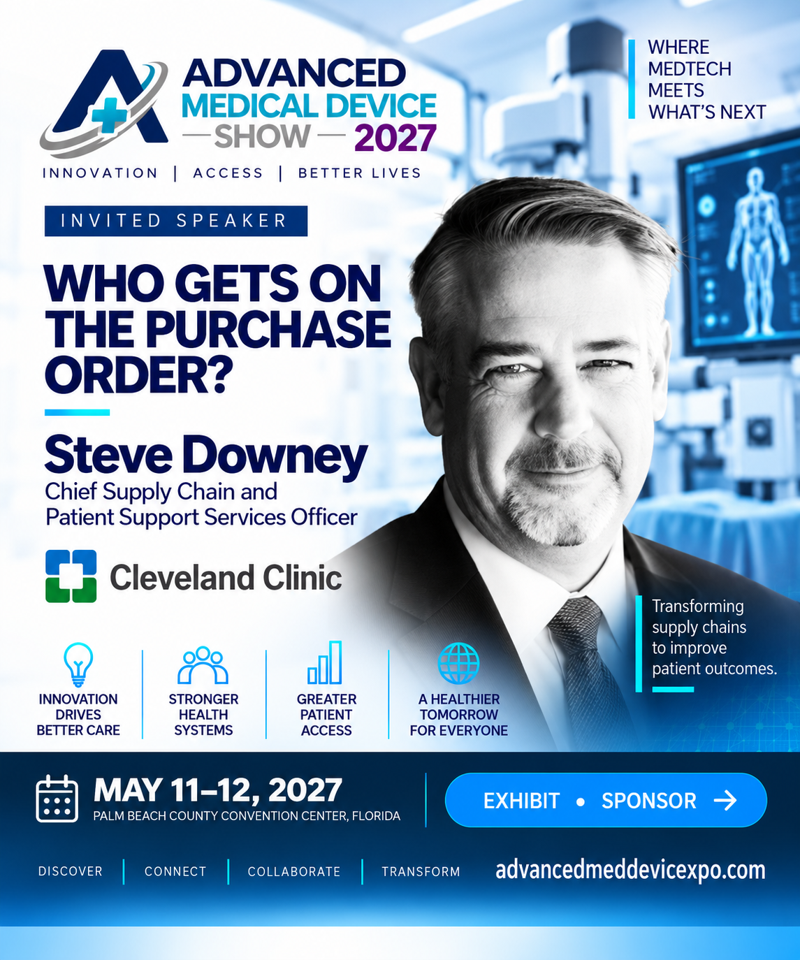 Steve Downey — invited speaker, Cleveland Clinic, May 11–12, 2027