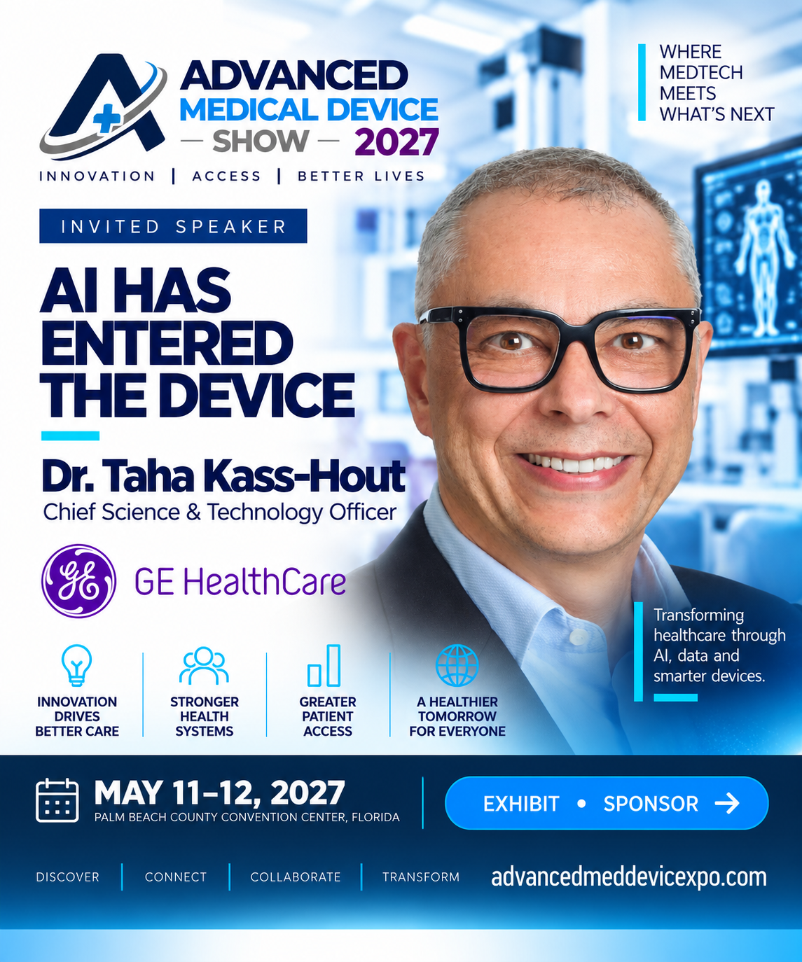 Dr. Taha Kass-Hout — invited speaker, GE HealthCare, May 11–12, 2027